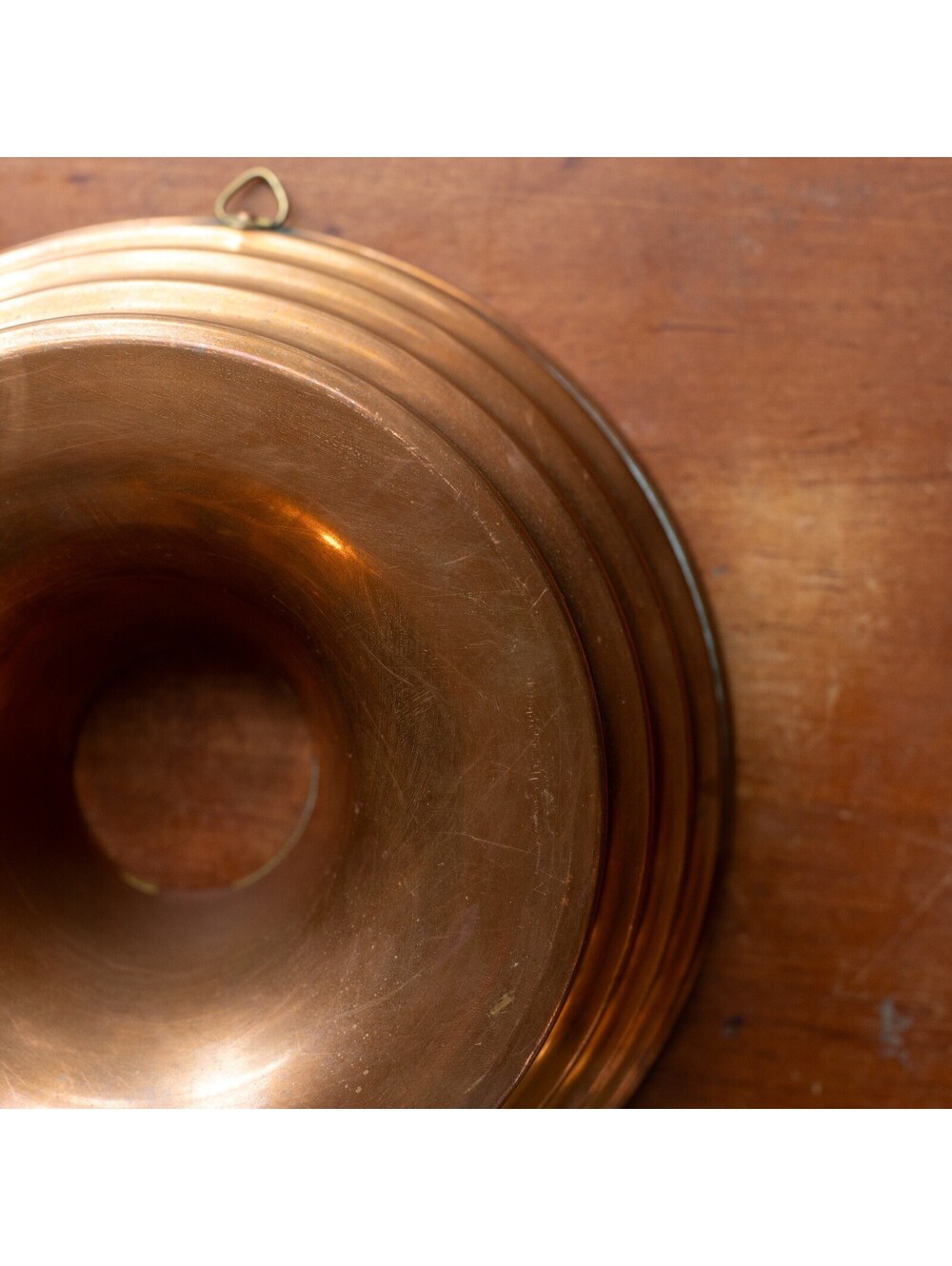 Vintage Copper Jelly Mold with Hanging Loop